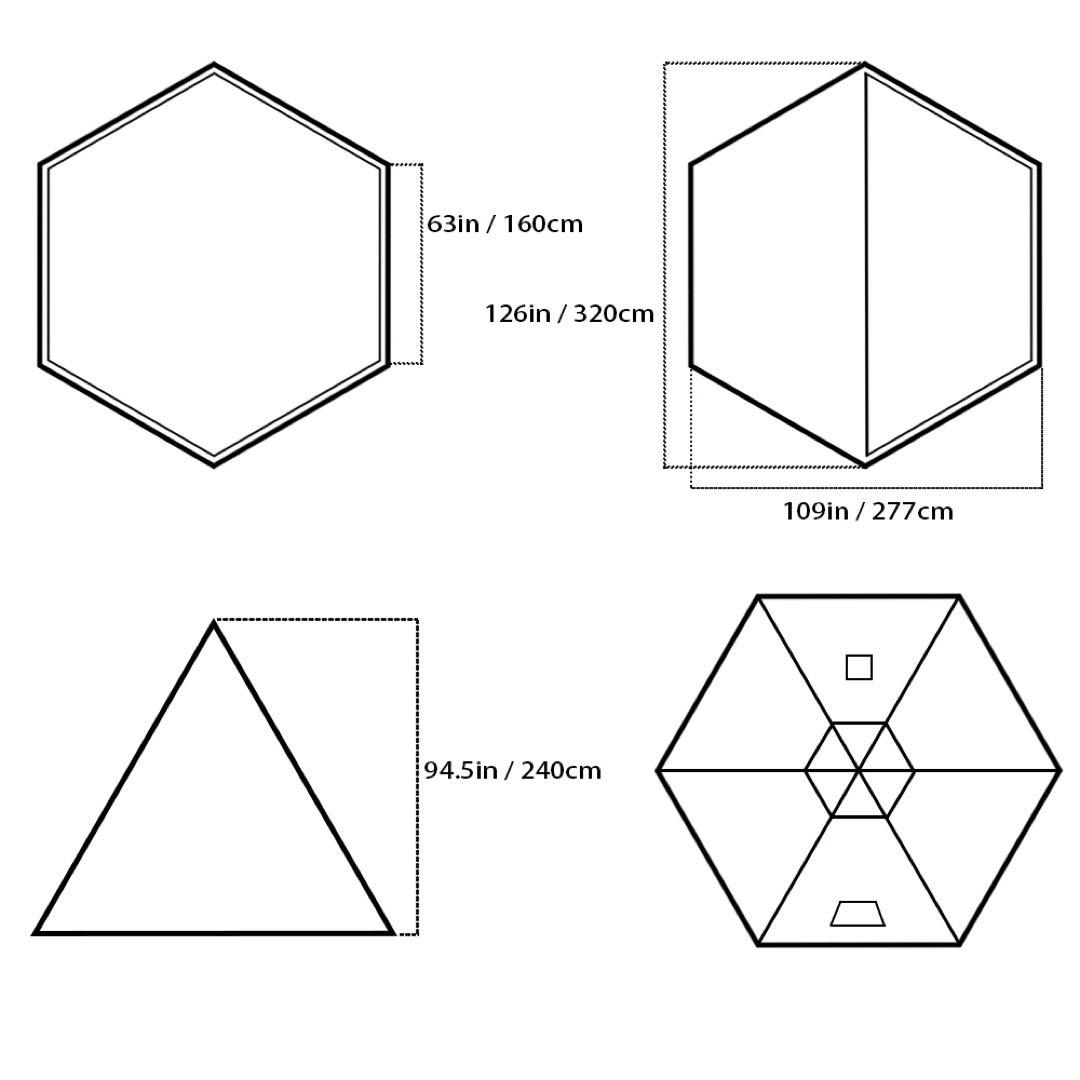 POMOLY HEX ワンポールテント
