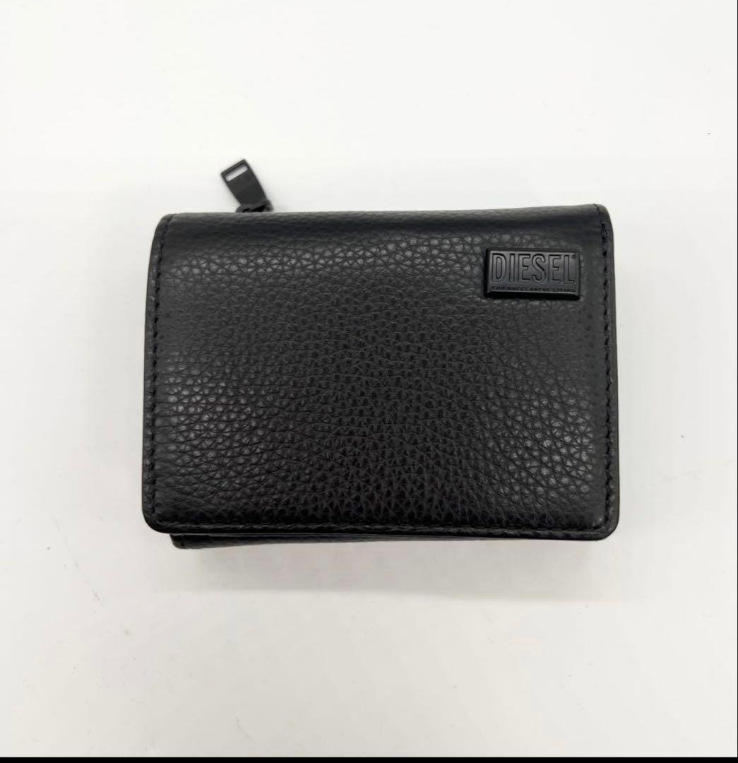 あ*ん様 新品未使用✨DIESEL　三つ折り財布　ミニサイフ　レザー　ブラック