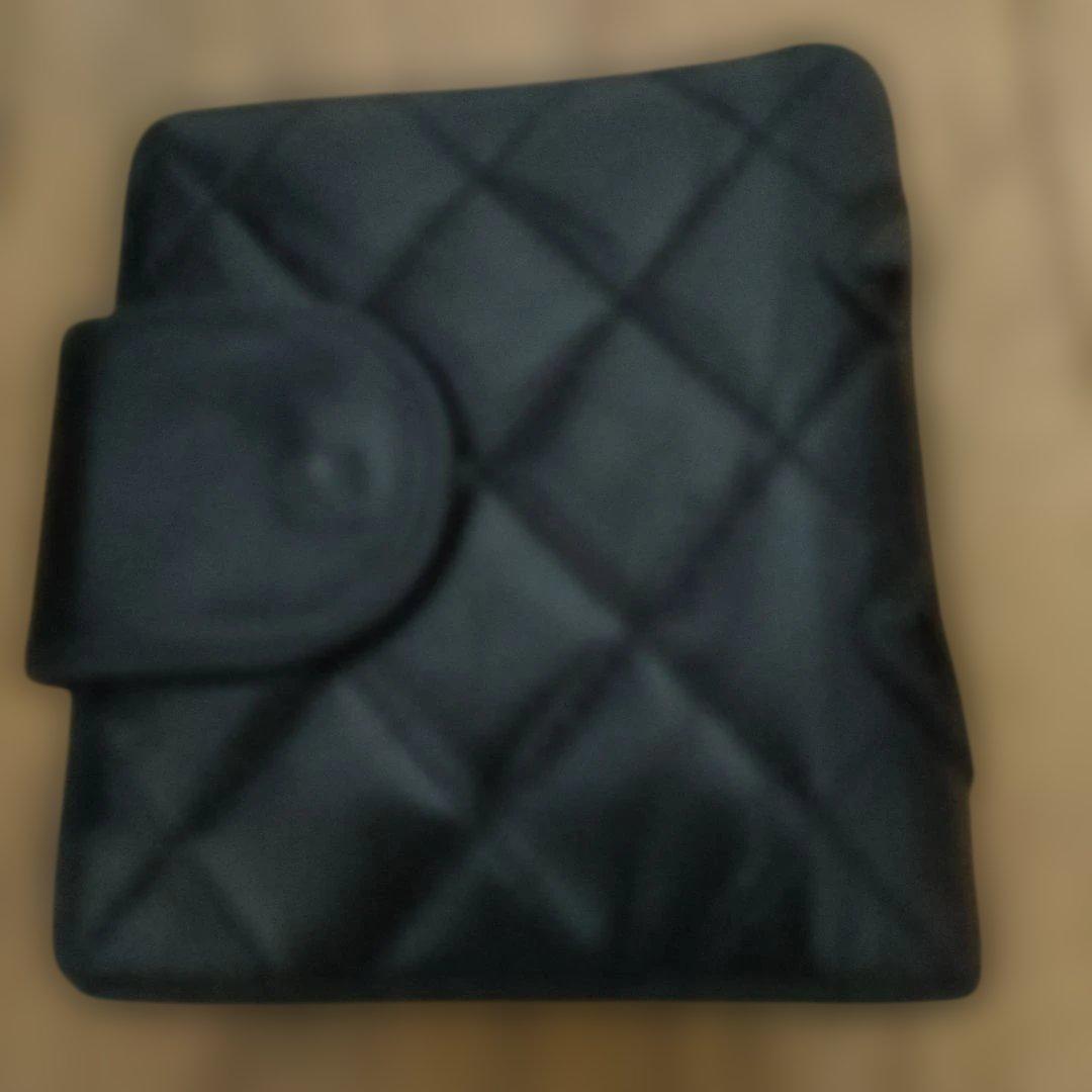 CHANEL ブラック ナイロン 三つ折り財布