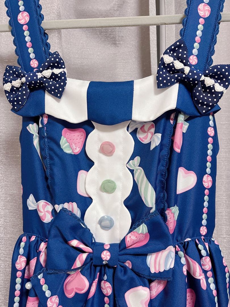 Angelic Pretty JSK ネイビー キャンディ柄 ロリィタ