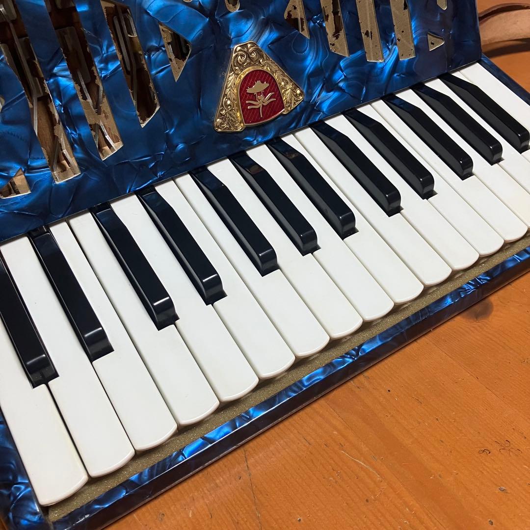 トンボ　TOMBO アコーディオン No.181 青 30鍵盤 ハードケース付き
