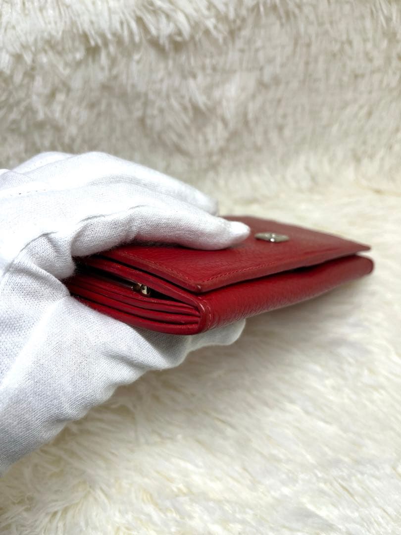 ✨極美品✨ グッチ　GUCCI 二つ折り財布 レザー GG ワインレッド