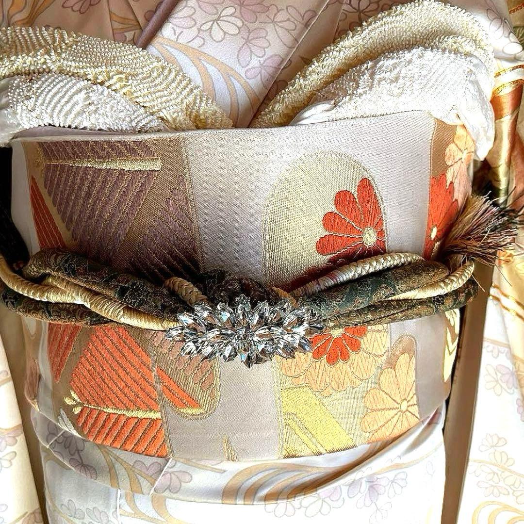 振袖フルセット　手描き友禅　手刺繍　金彩　成人式振袖　振袖　➕サイズ