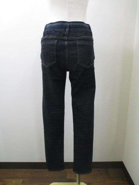 新品タグ付き　Praia 裏起毛スキニーデニム　ダークブルー ハイウエスト　L