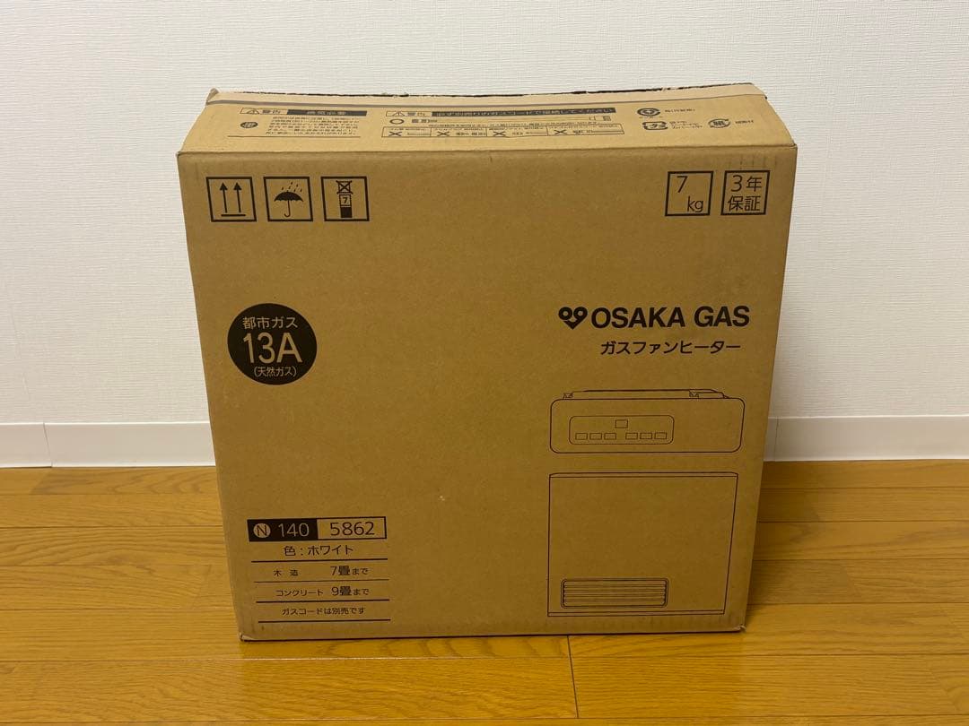 OSAKA GAS　都市ガスファンヒーター　13A　140-5862　大阪ガス