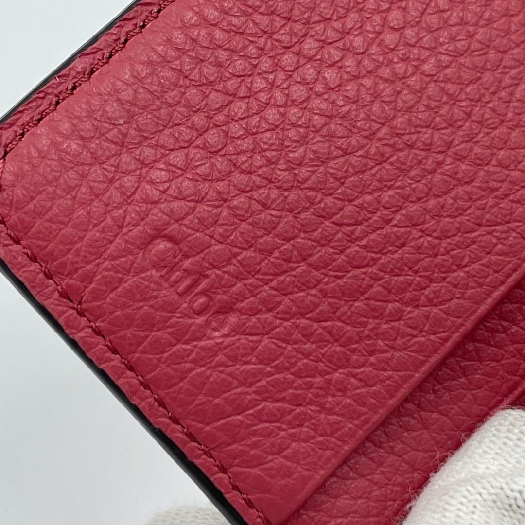 未使用✨ Chloe 三つ折り財布　コンパクトウォレット　財布　レザー　赤