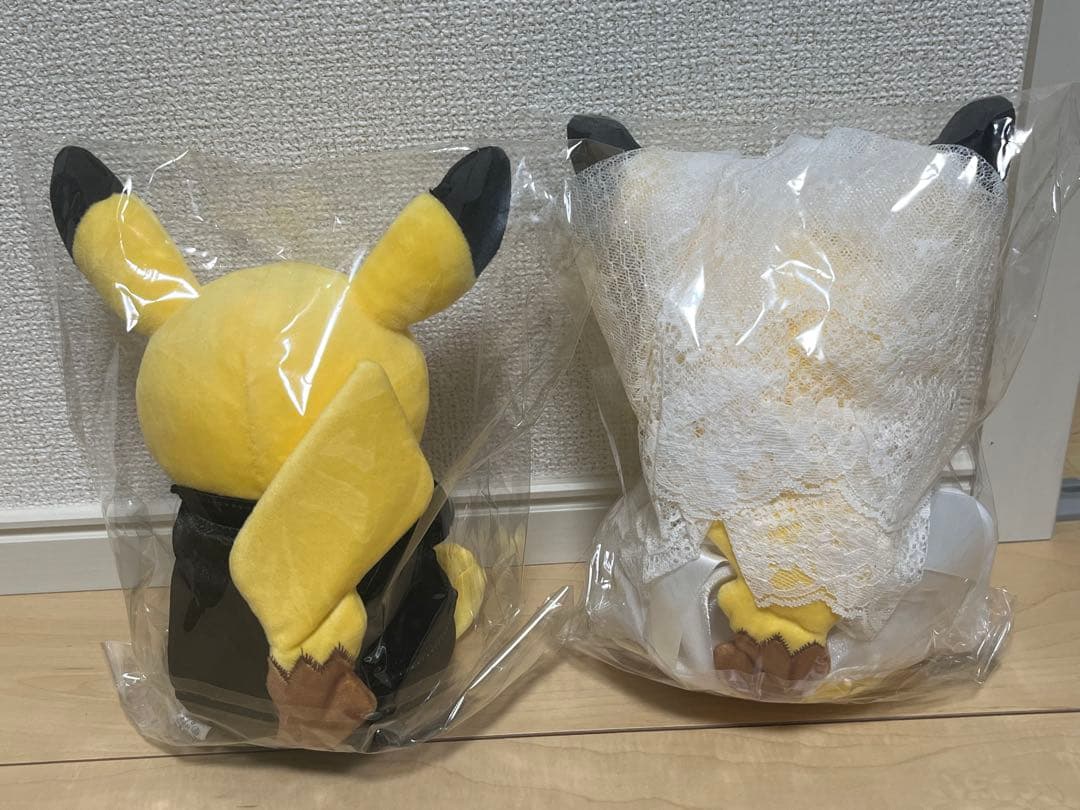 ピカチュウ 結婚式用　ぬいぐるみ 2体セット　箱なし