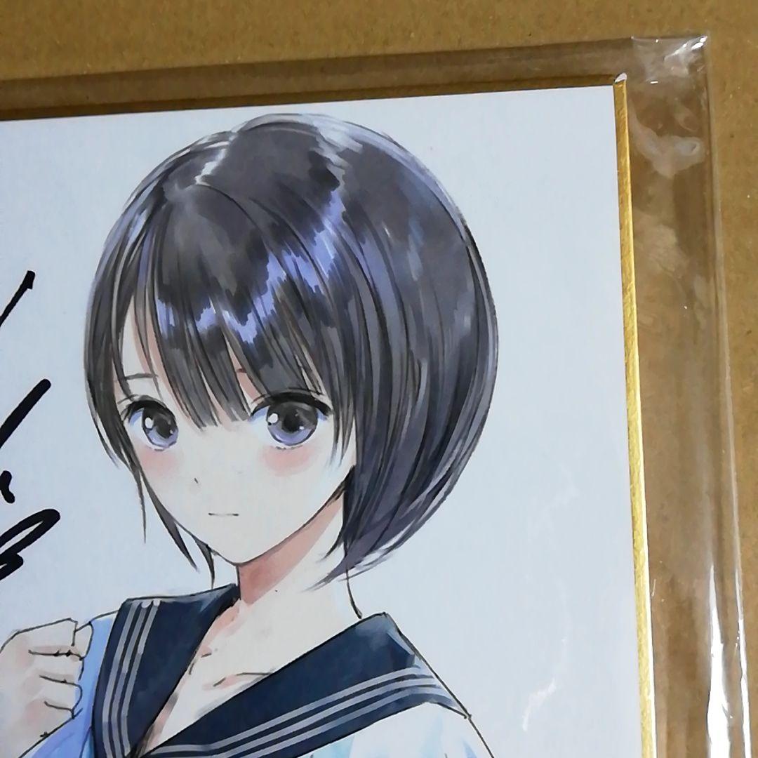 抽プレ　当選品　岸田メル　直筆サイン入り　ブルーリフレクション　白井日菜子　色紙