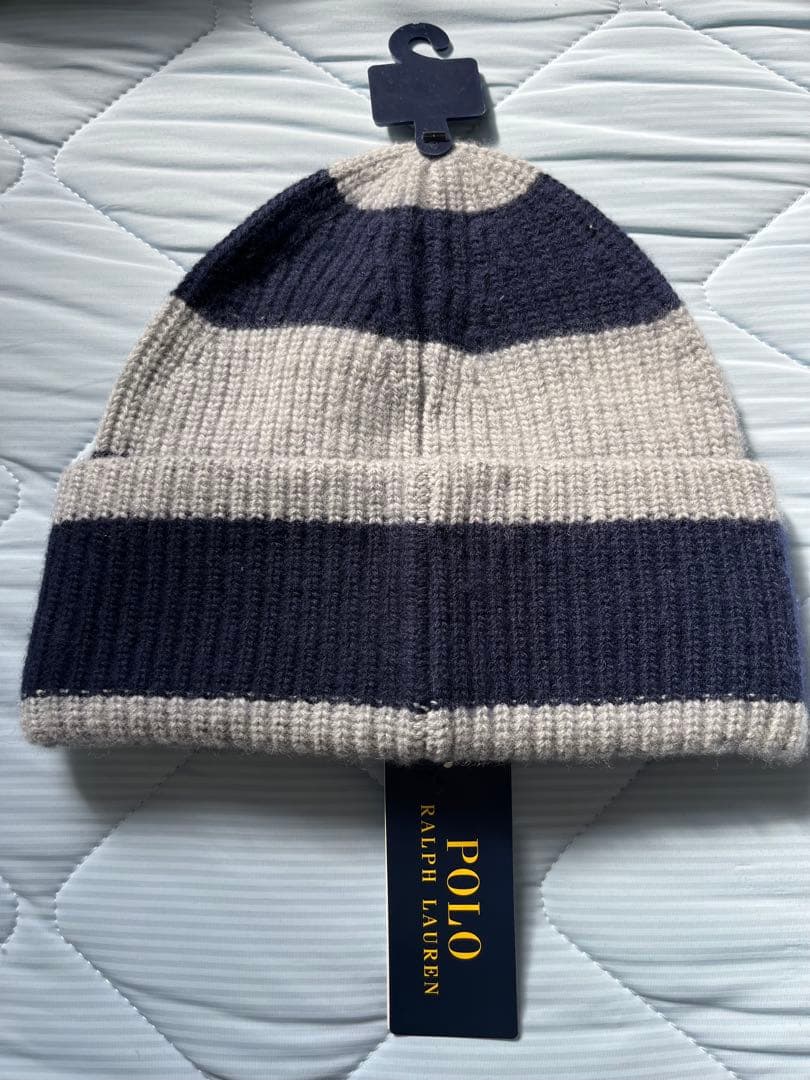 POLO Ralph Lauren ストライプニット帽タグ付き
