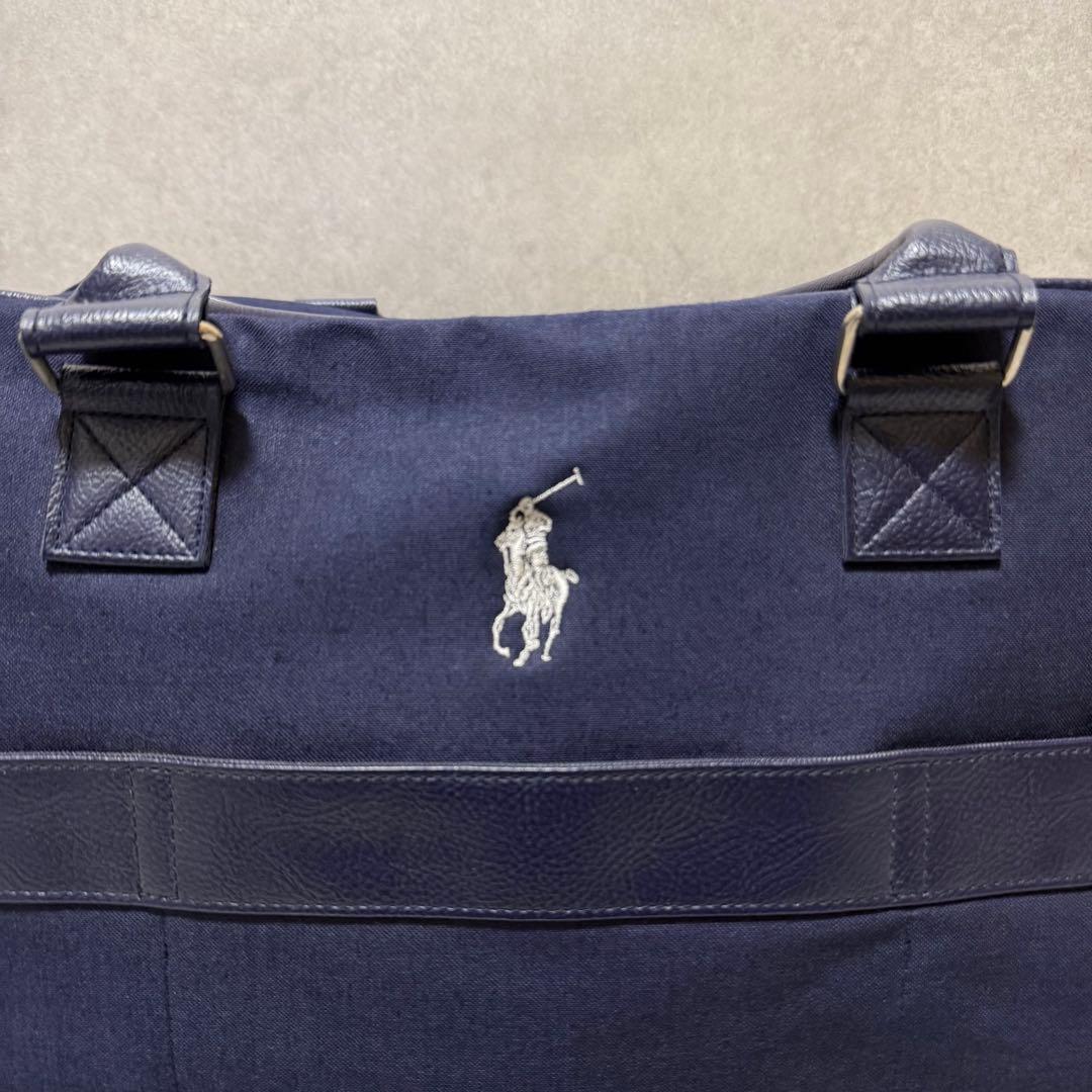 【POLO RALPH LAUREN】ボストンバッグ　キャンバス　レザー