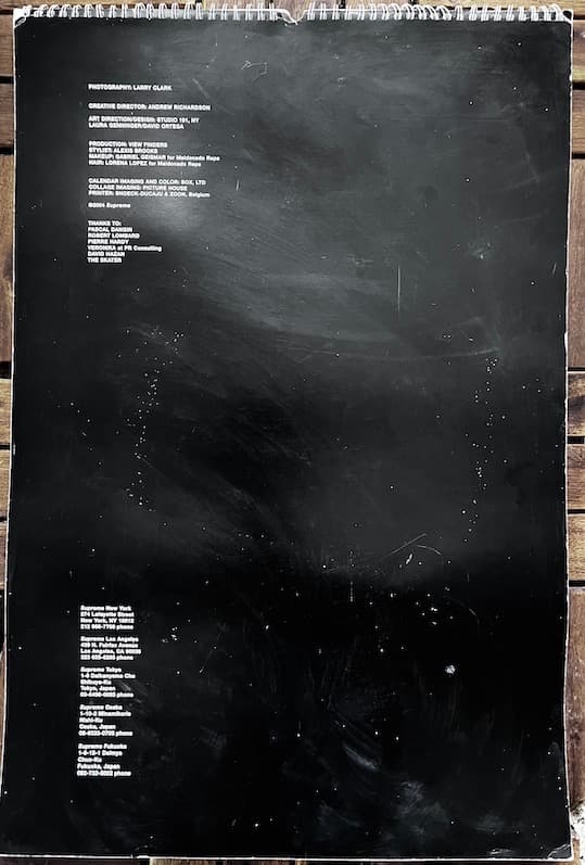 アート・デザイン・音楽 Larry Clark Calendar 2005 + Postcard !!