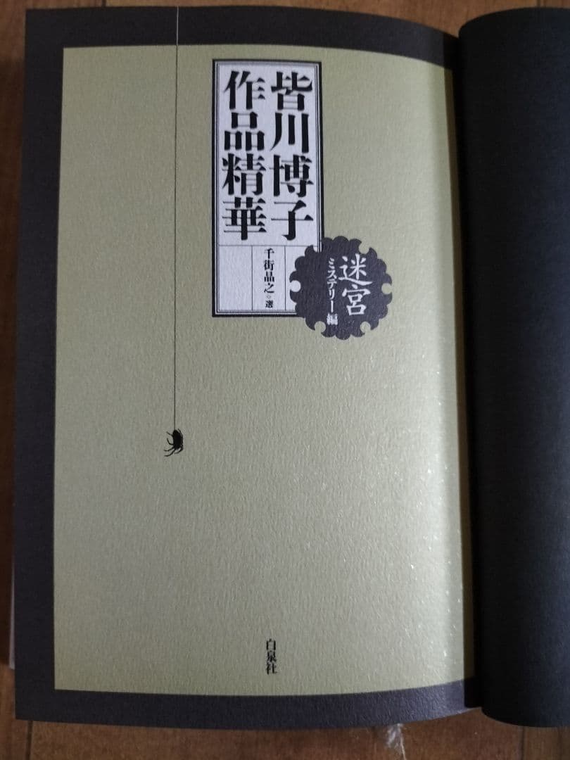 皆川博子作品精華 ミステリー編(迷宮) 千街晶之　選　『初版本』帯有り