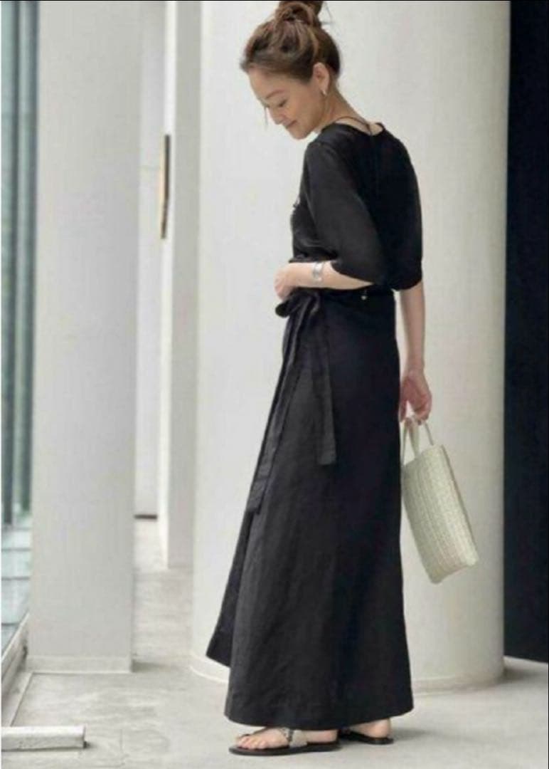 本日価格⭐︎Lisiere Linen Wrap Skirt