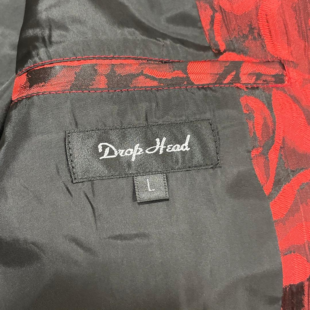 極美品 DROP HEAD バラ柄総柄　テーラードジャケット　L