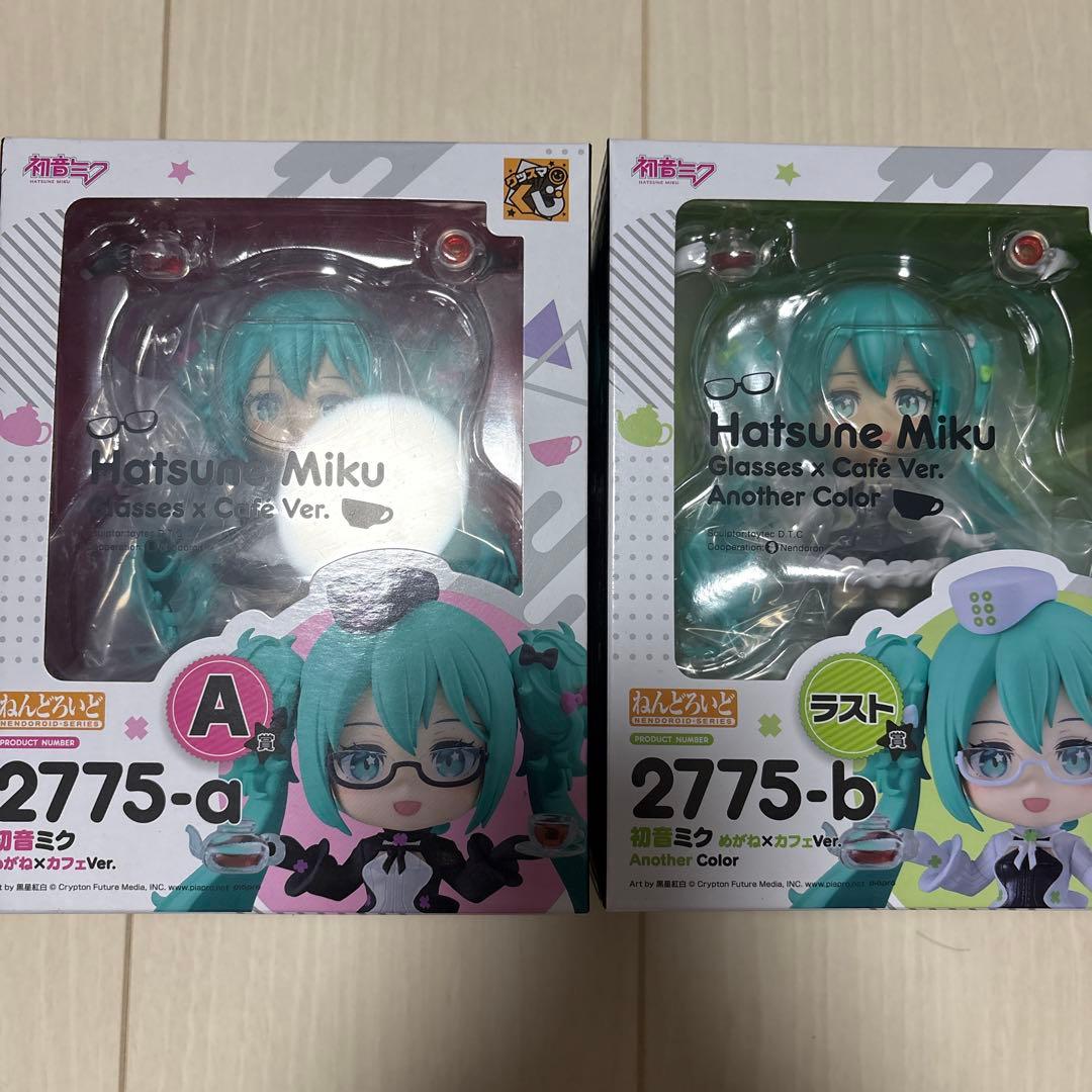 グッスマくじ 初音ミク めがね✕カフェ A賞ラスト賞 2種セット未開封