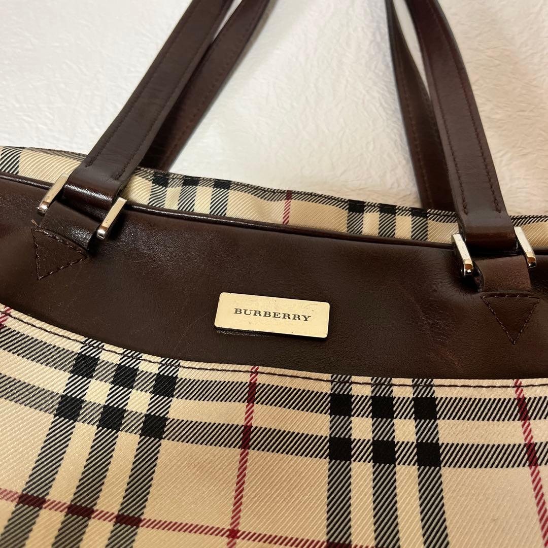 【美品】BURBERRY バーバリー　チェック柄 ボストンバッグ
