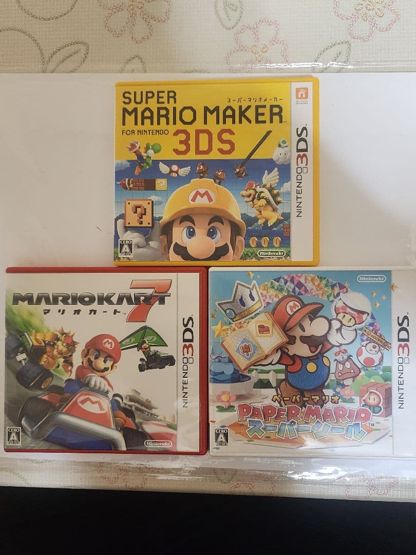 大幅値下げ【3DSソフト】人気ソフトマリオメーカー・マリオカート・ペーパーマリオ