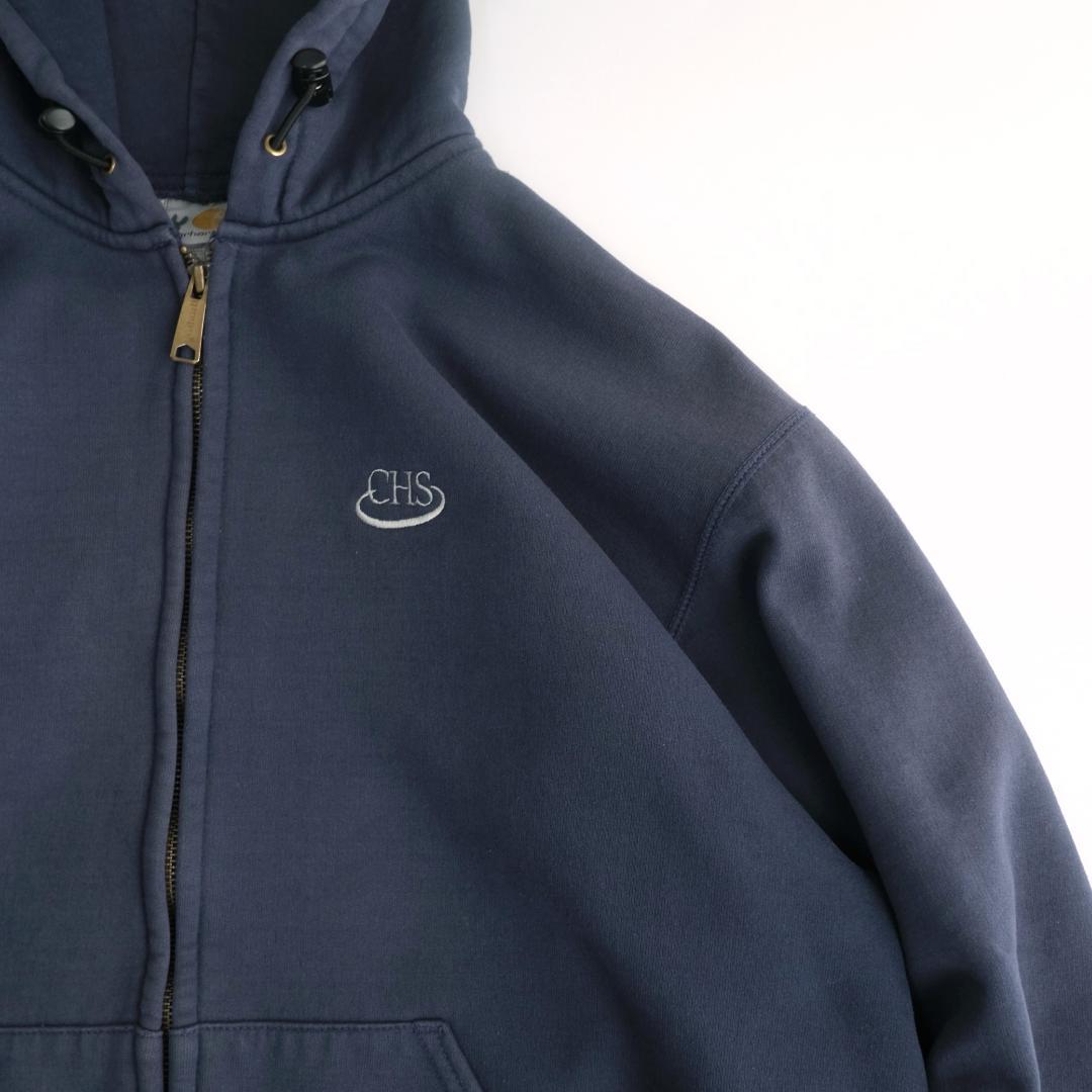 Carhartt 00s アクティブスウェットジャケット　フーディー 紺 L.