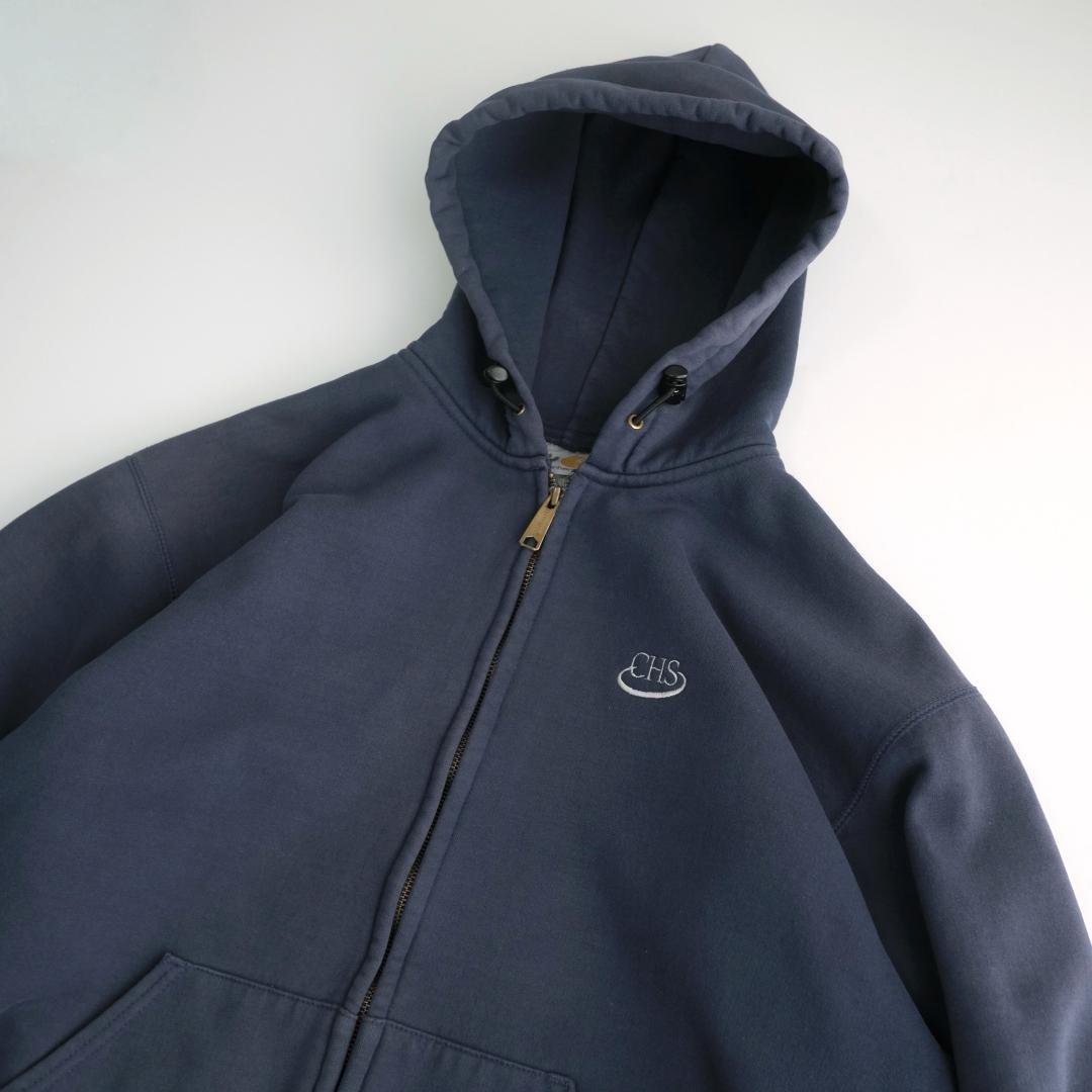 Carhartt 00s アクティブスウェットジャケット　フーディー 紺 L.