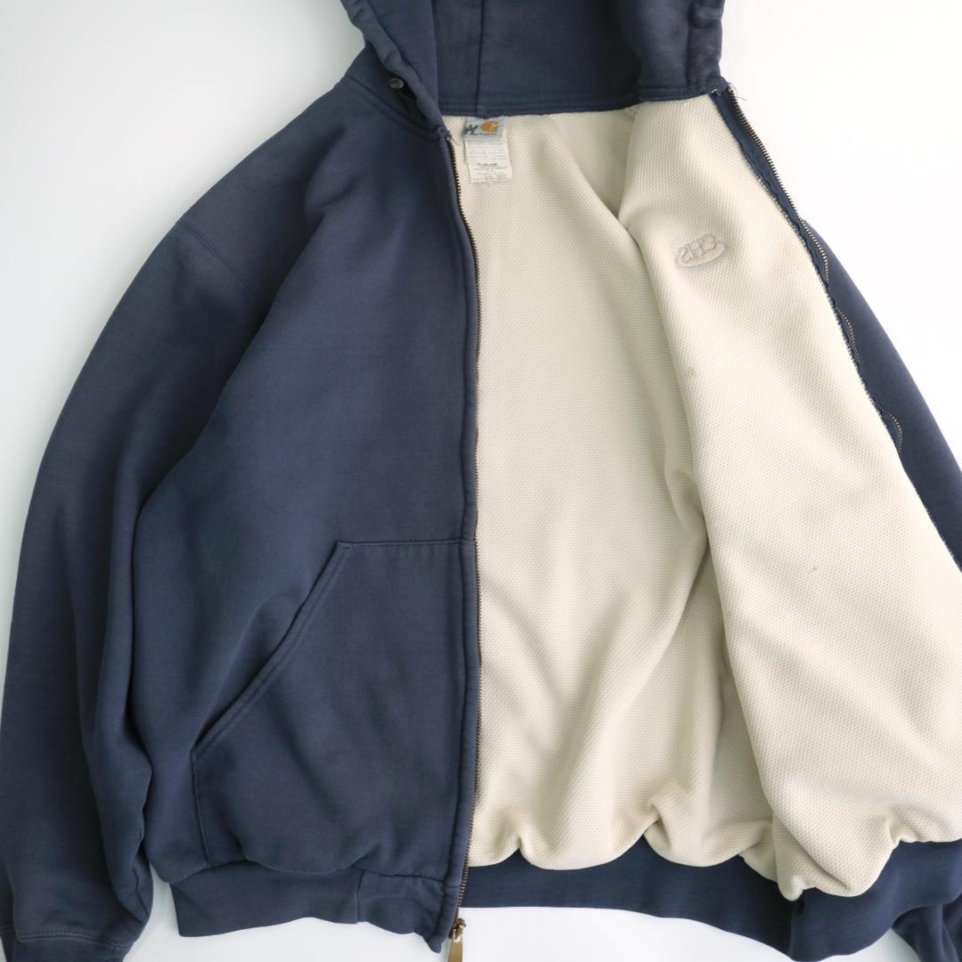 Carhartt 00s アクティブスウェットジャケット　フーディー 紺 L.