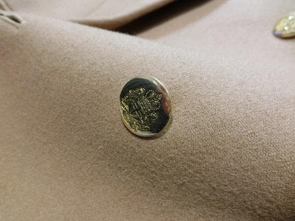 美品　NEW YORKER　ダブル　金ボタン　カシミヤ混　ブレザー　キャメル　７