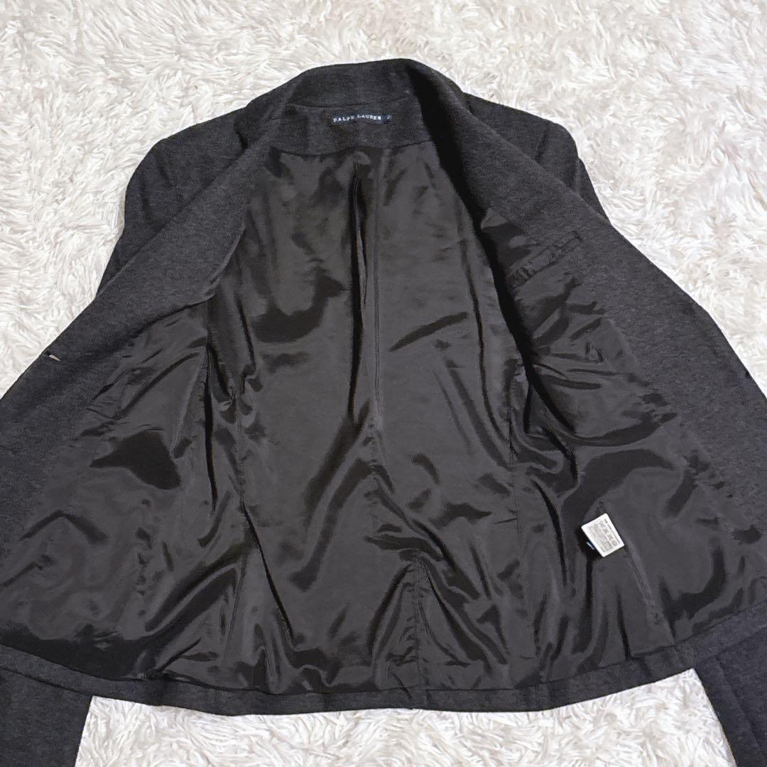 RALPH LAUREN テーラードジャケット ダークグレー　ワッペン　2サイズ