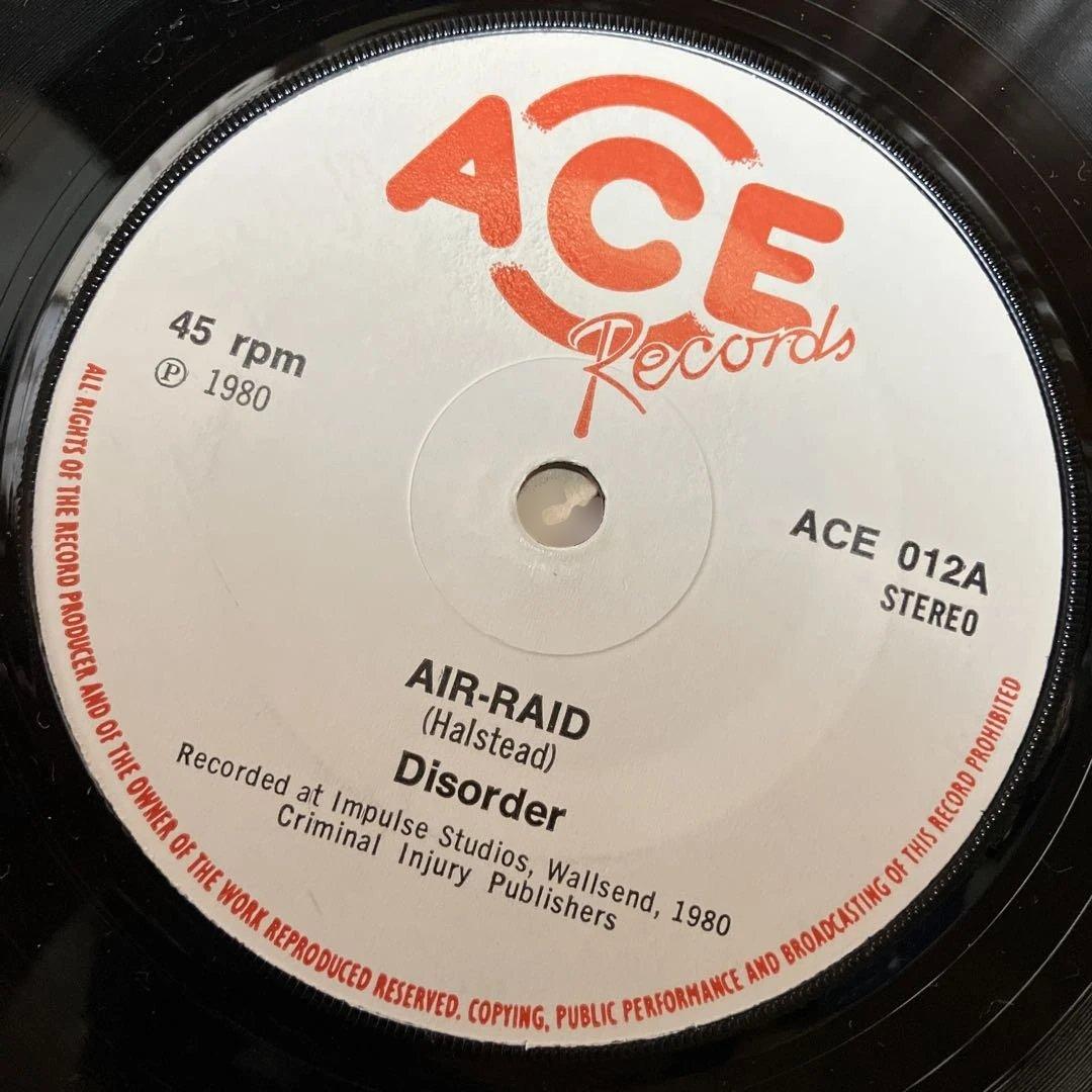 洋楽 disorder/air raid ace records very rare