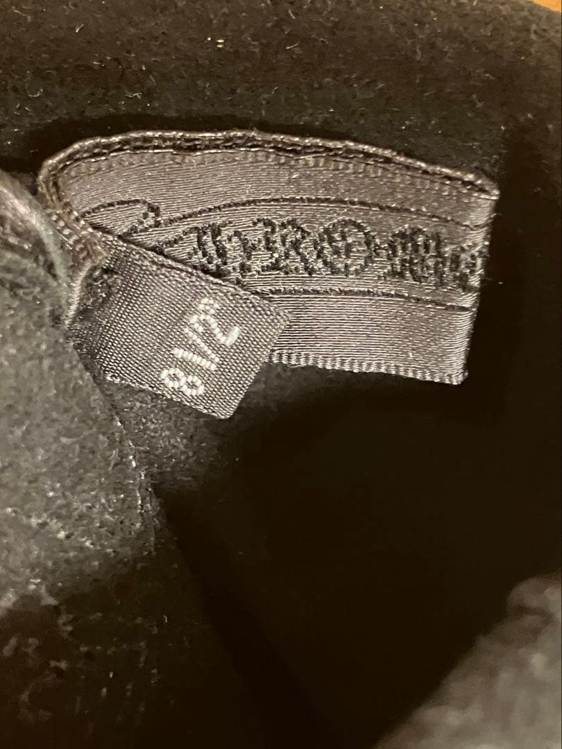CHROME HEARTS クロムハーツ　グローブ　黒 レザー手袋 刺繍デザイン