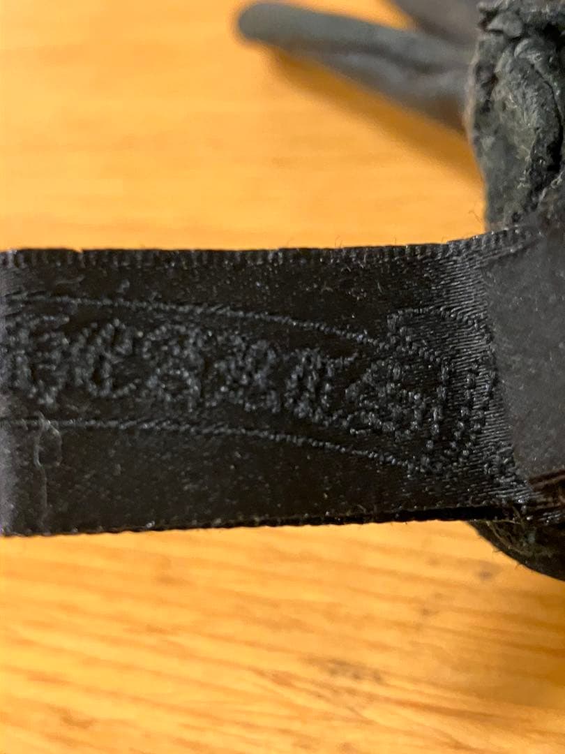 CHROME HEARTS クロムハーツ　グローブ　黒 レザー手袋 刺繍デザイン