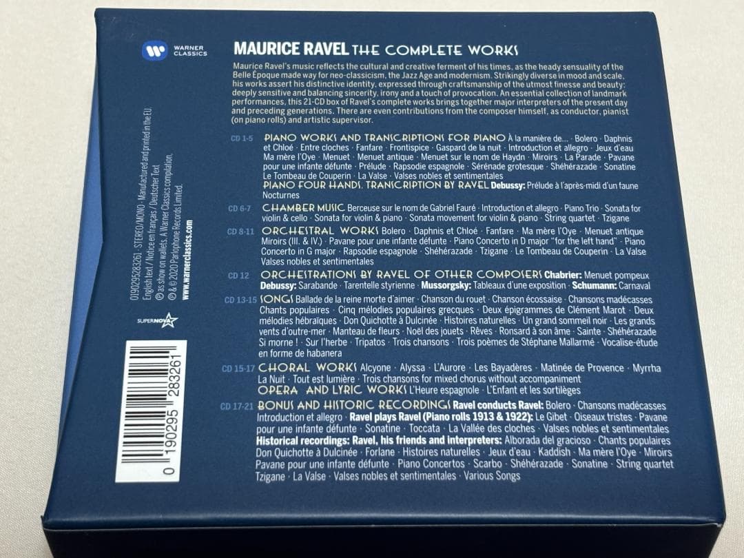 21CDBOX◇モーリス・ラヴェル全集　Warner Classics