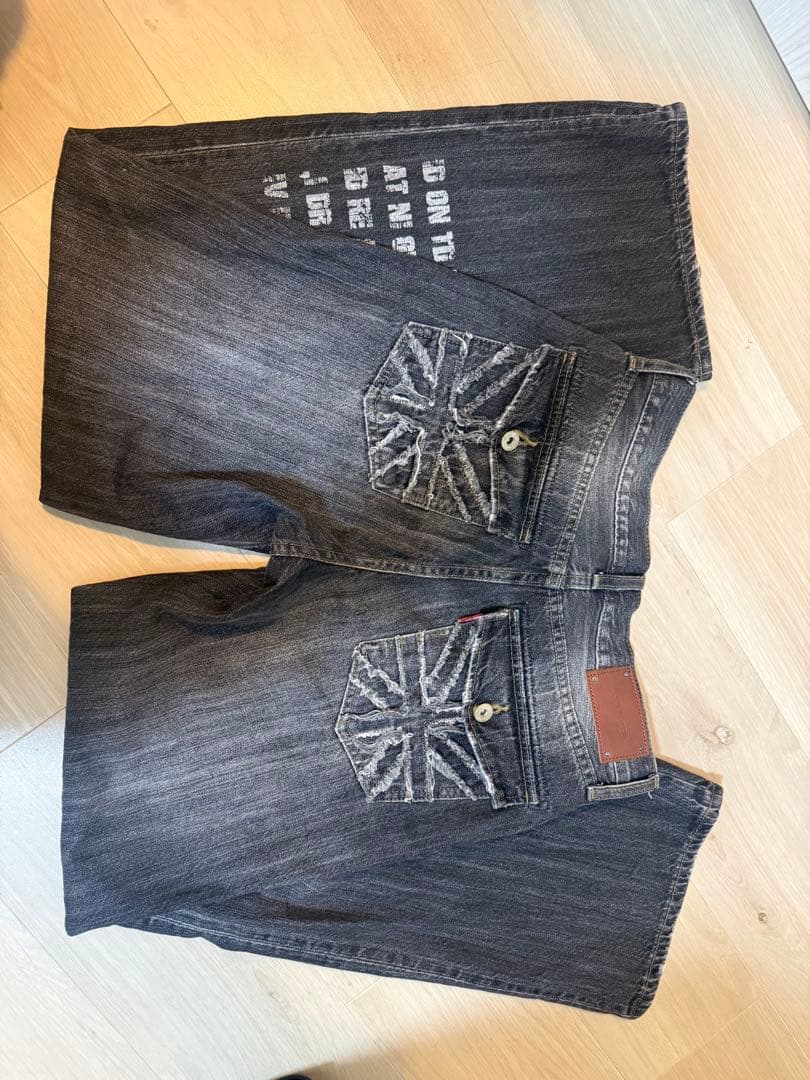 Laguagem VINTAGE PRINT STRAIGHT デニム
