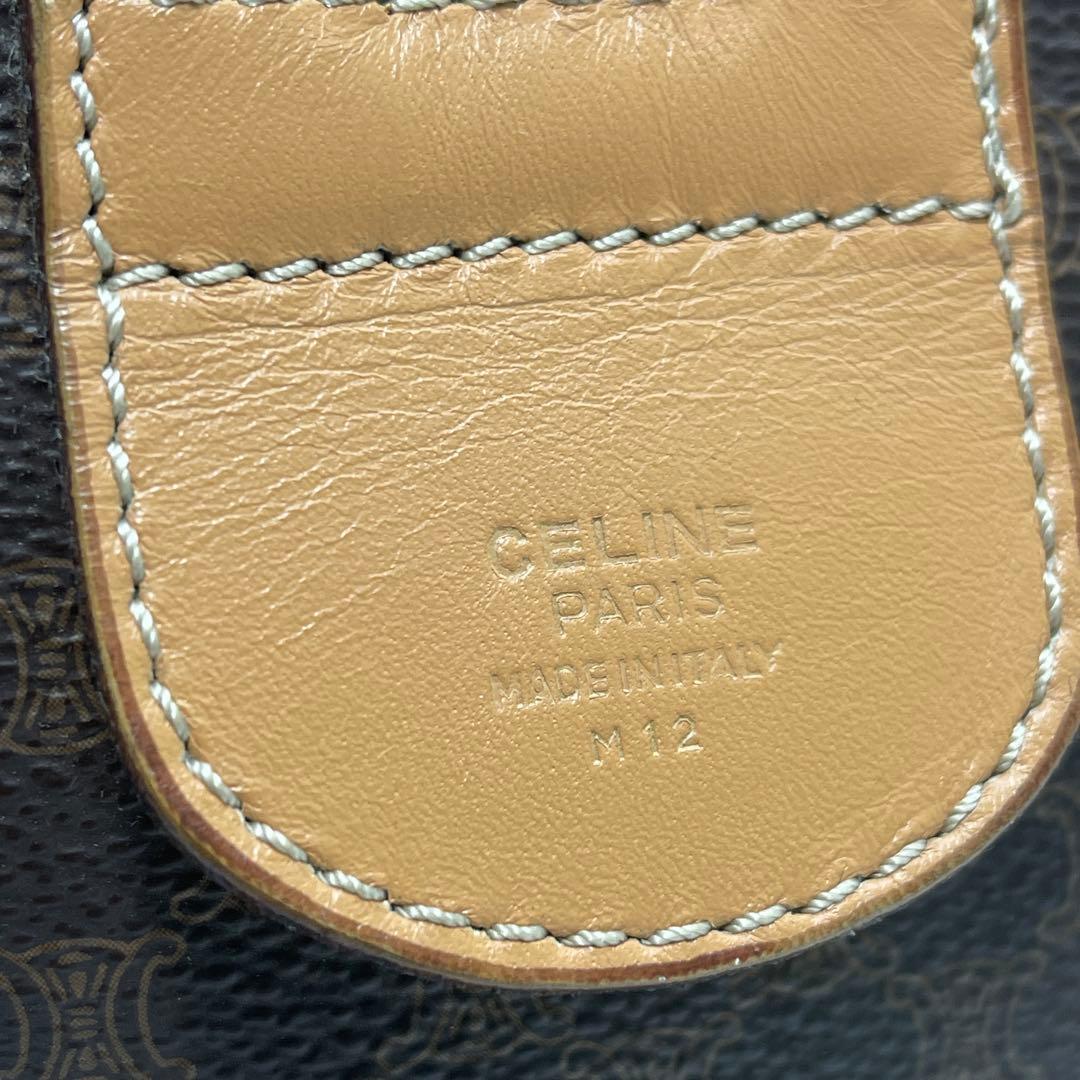 CELINE ボストンバッグ旅行バッグトラベル マカダムPVC/レザーブラウン