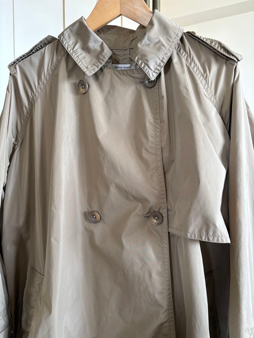 JOURNAL STANDARD LUXE タフタ フードトレンチコートベージュ