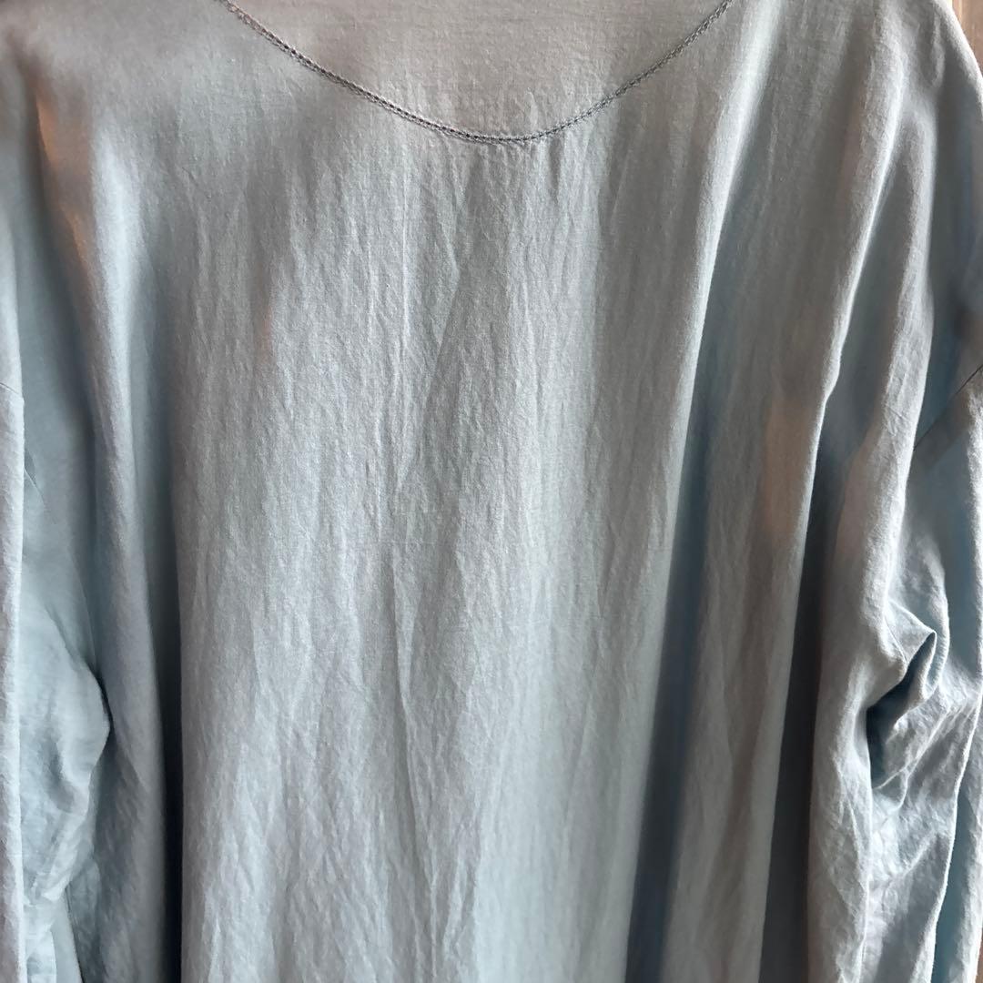 MINÄ PERHENEN LAUNDRY 水色刺繍ワンピース
