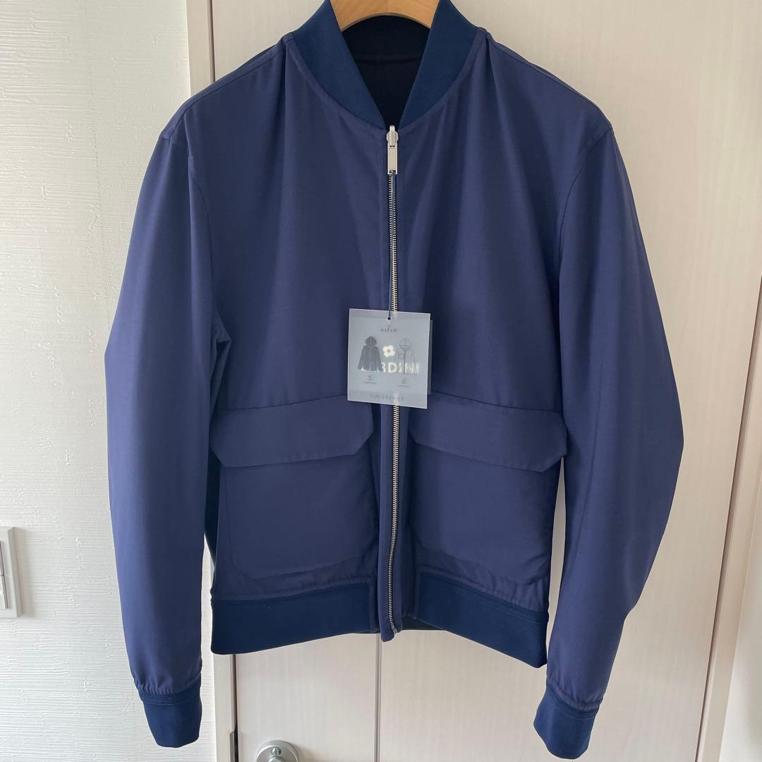 【未使用、値下げ】LARDINI ネイビー　ウール　ジャケット　ブルゾン