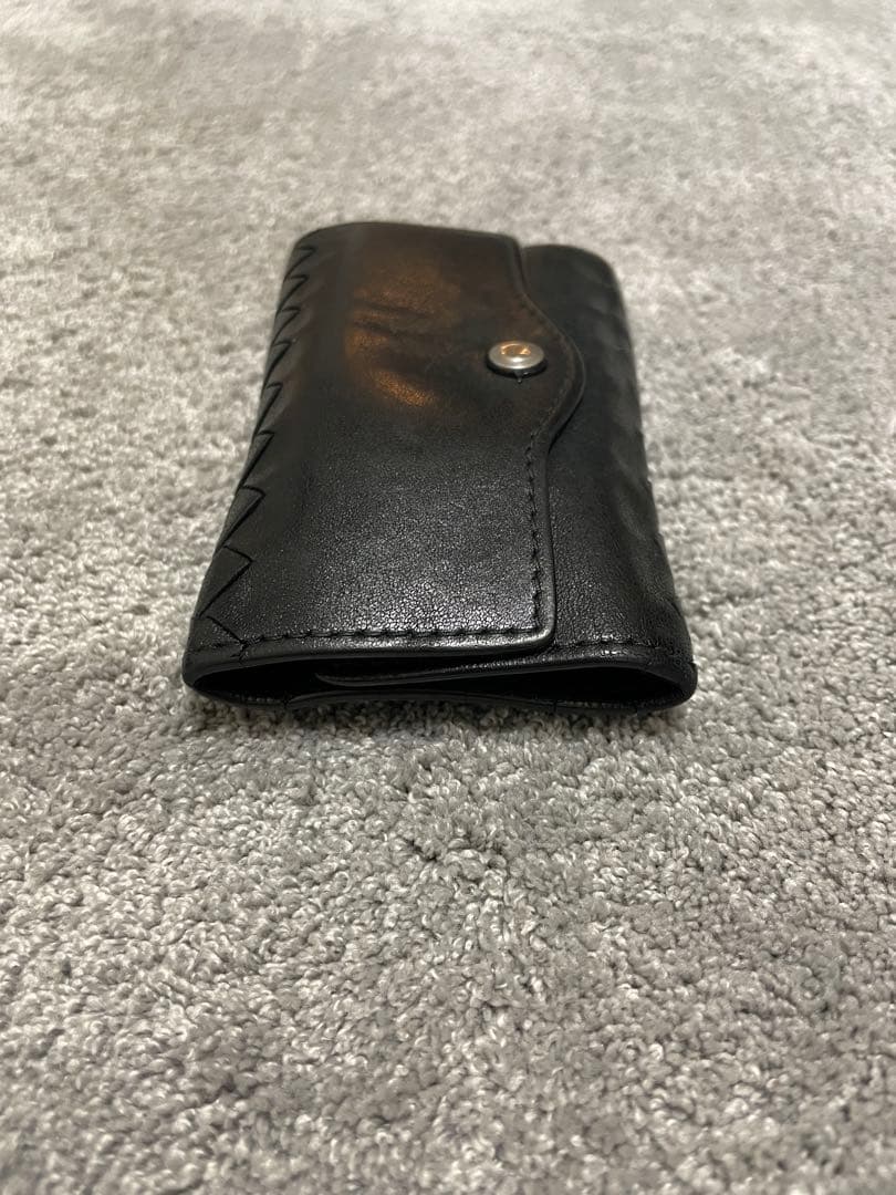 Bottega Veneta ブラックレザーキーケース