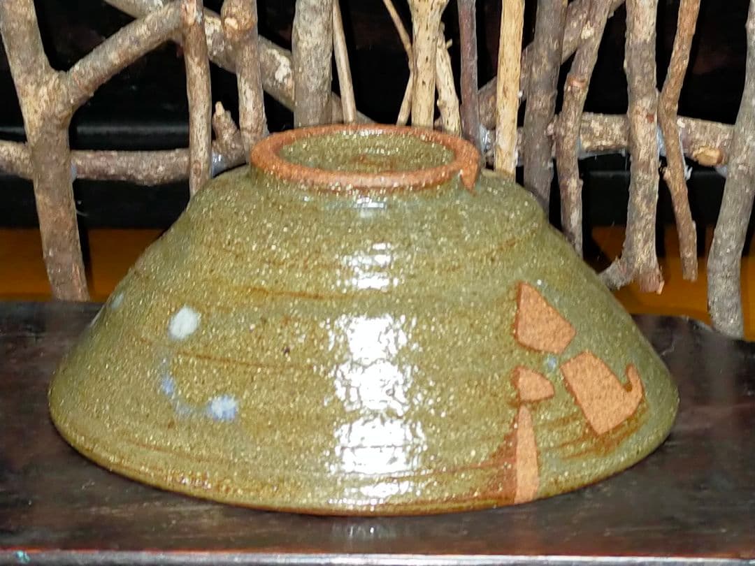 ♥未使用♥　渡辺伸治　蕎麦　茶碗　①　共箱付き　夏月写し　前大徳　柳生紹尚　書付