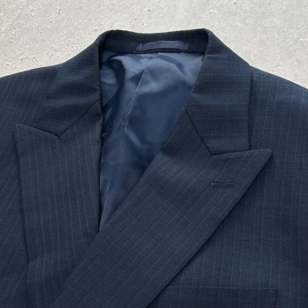 極美品◆kazutaka katoh ダブルブレスト〔Y6〕セットアップ 紺色