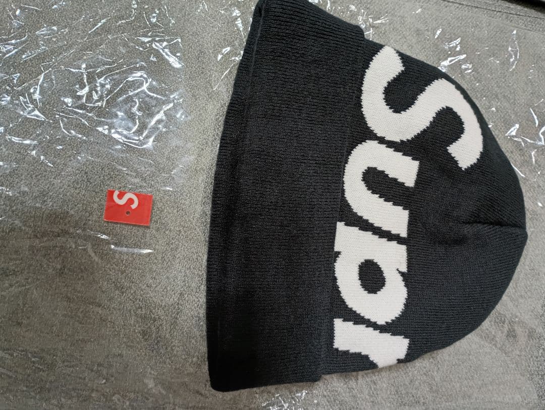 Supreme Big Logo Beanie ブラック 未使用