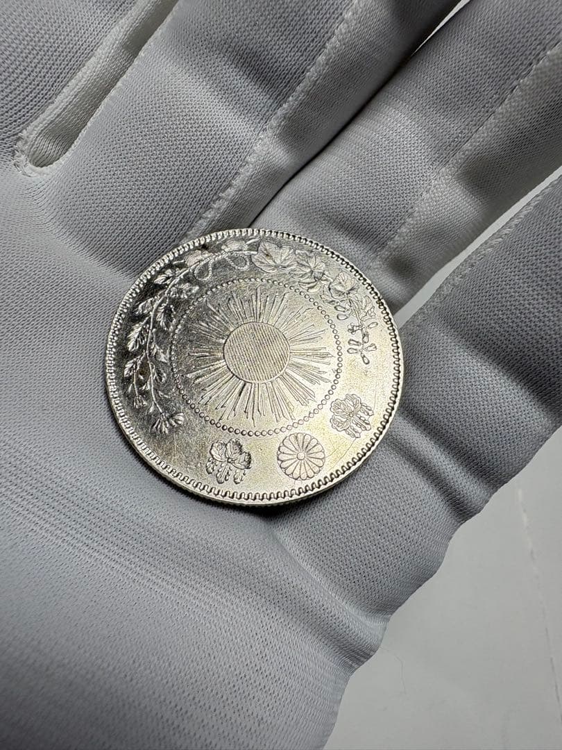 50銭銀貨、本物、古銭、貨幣