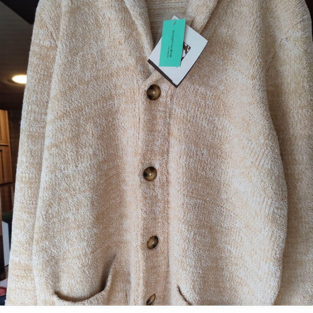 【新品未使用】kashwere MIX DUSTER ミックスロングカーディガン