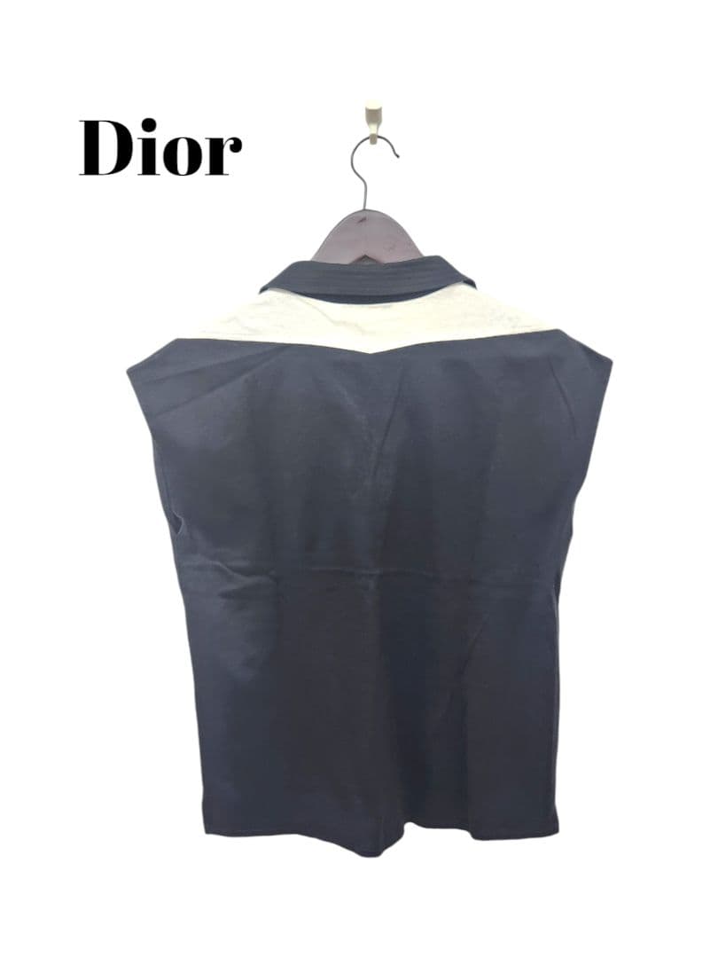282773　Dior　胸ロゴ　ノースリーブポロシャツ
