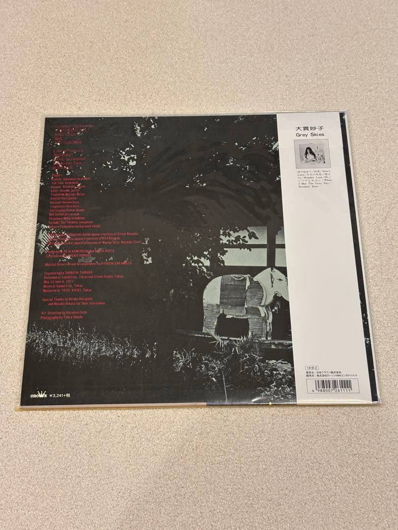 大貫妙子　TAEKO OHNUKI SUNSHOWER レコード　再発盤