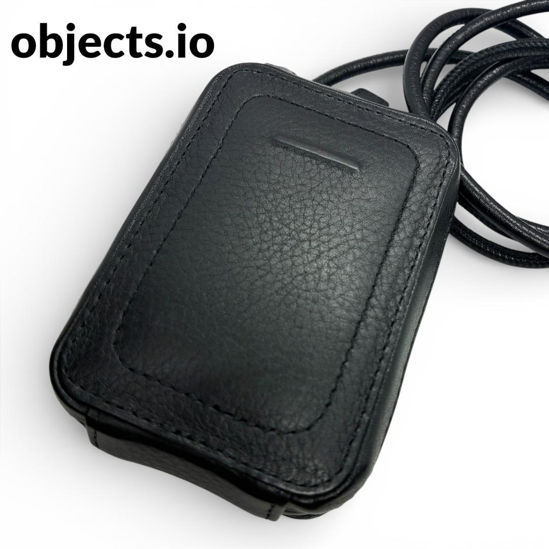 objcts.io 土屋鞄　マイクロバッグ ブラック レザーストラップ付 黒