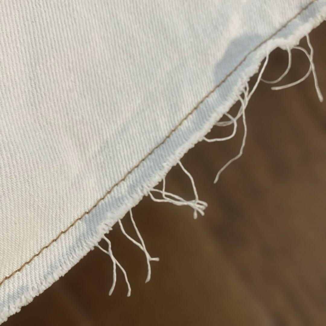MM6 メゾンマルジェラ ワイドデニム ホワイト40カットオフ イタリア製 美品