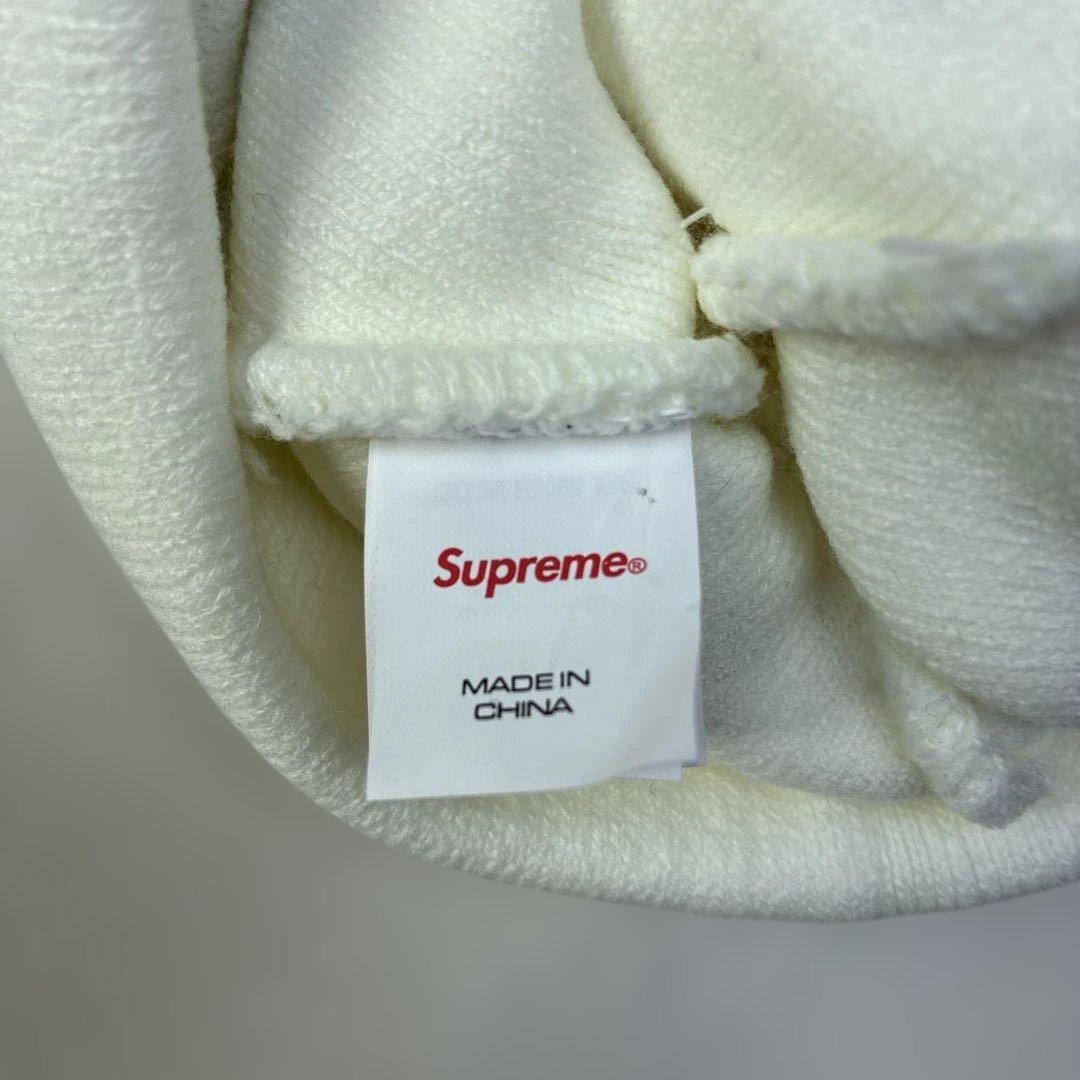 Supreme シュプリーム Big logo　ニット帽　新品　ホワイト