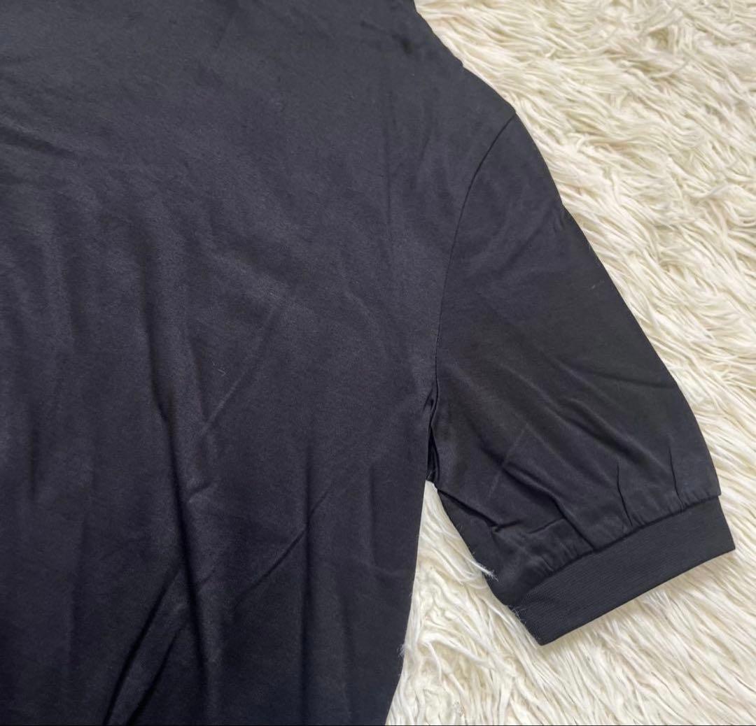 未使用級　Y-3 ワイスリー★ライトスリーライン tシャツ 黒 S 首ロゴ