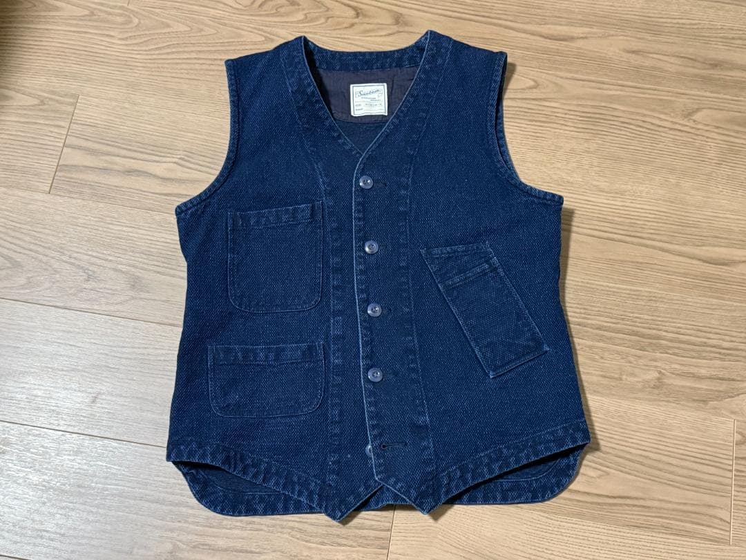 刺し子 インディゴベスト Soundman MARSY