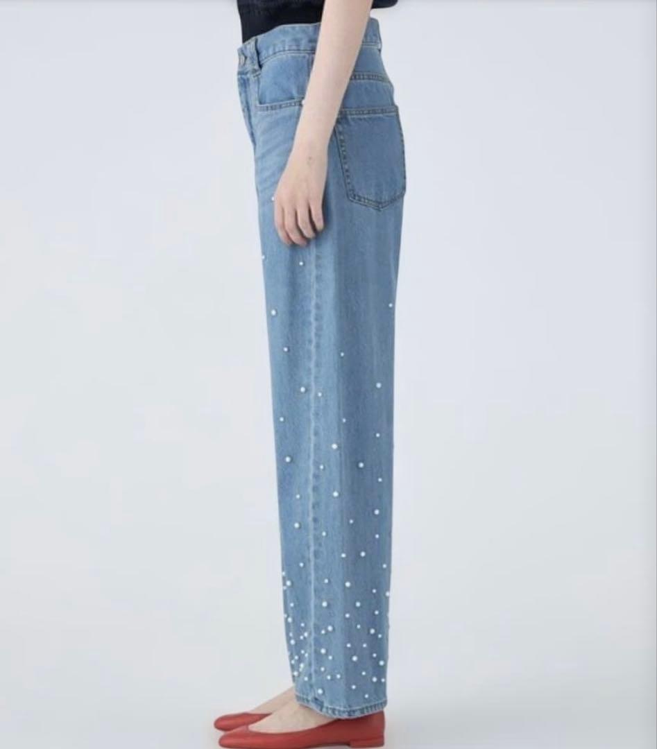 ★美品★MACPHEE パールデニム コクーンテーパードパンツ