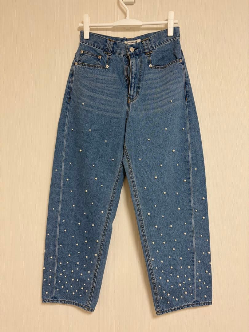 ★美品★MACPHEE パールデニム コクーンテーパードパンツ